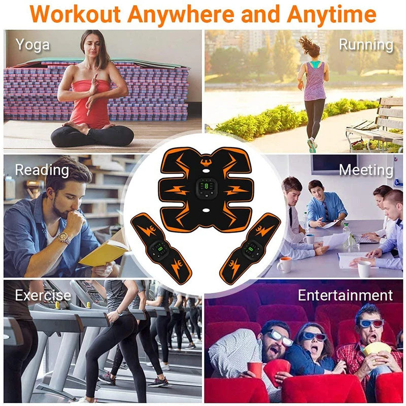 Smart EMS Wireless Muscle Stimulator Fitness Trainer Abdominal Training Electric Weight Loss