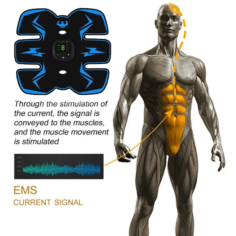Smart EMS Wireless Muscle Stimulator Fitness Trainer Abdominal Training Electric Weight Loss