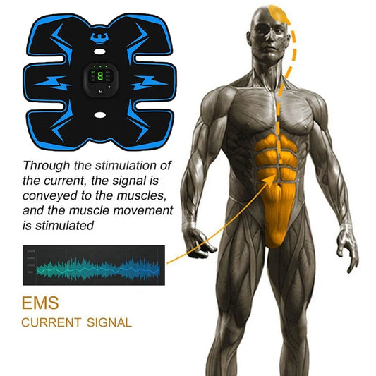 Smart EMS Wireless Muscle Stimulator Fitness Trainer Abdominal Training Electric Weight Loss