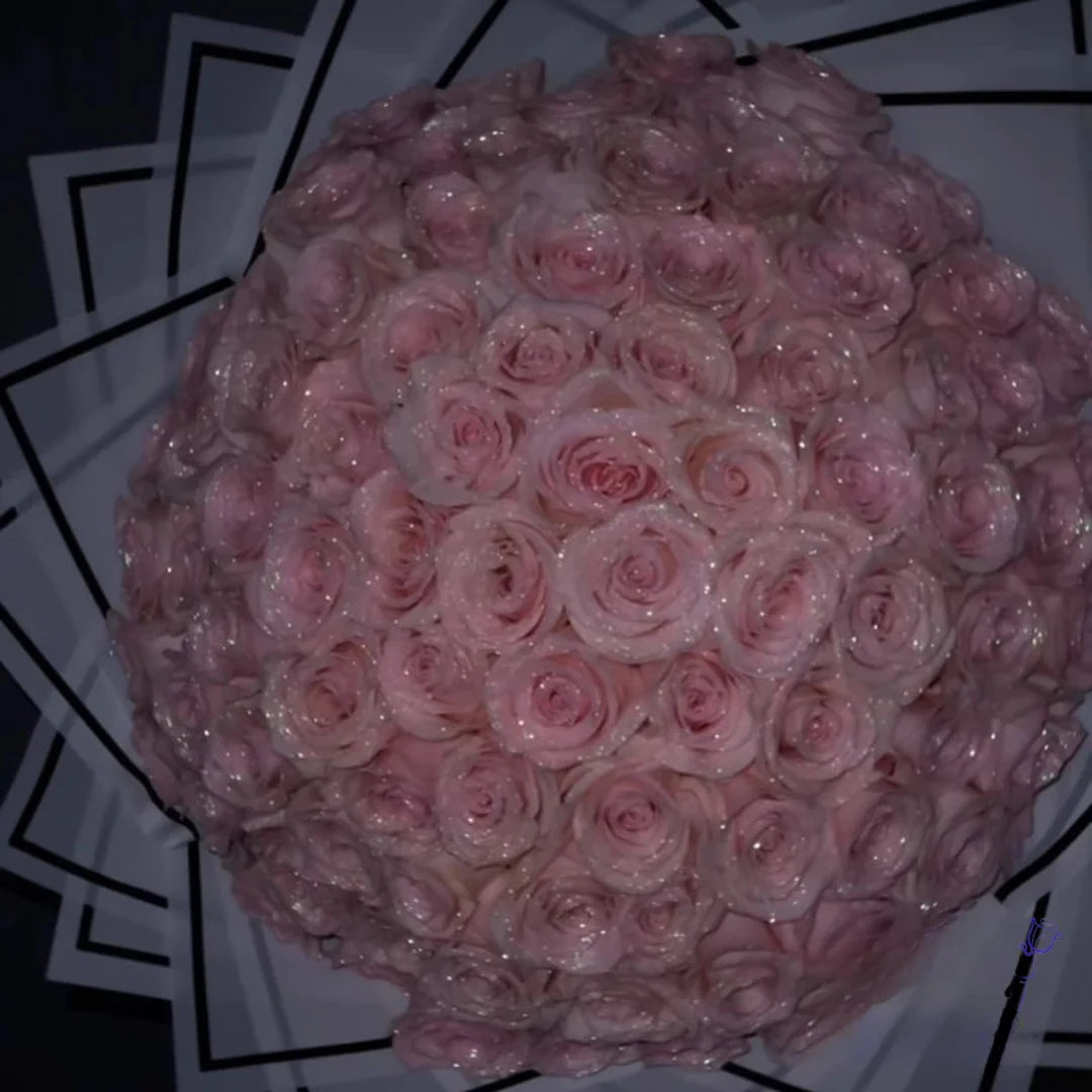 Crystal Glitter Rose Flower