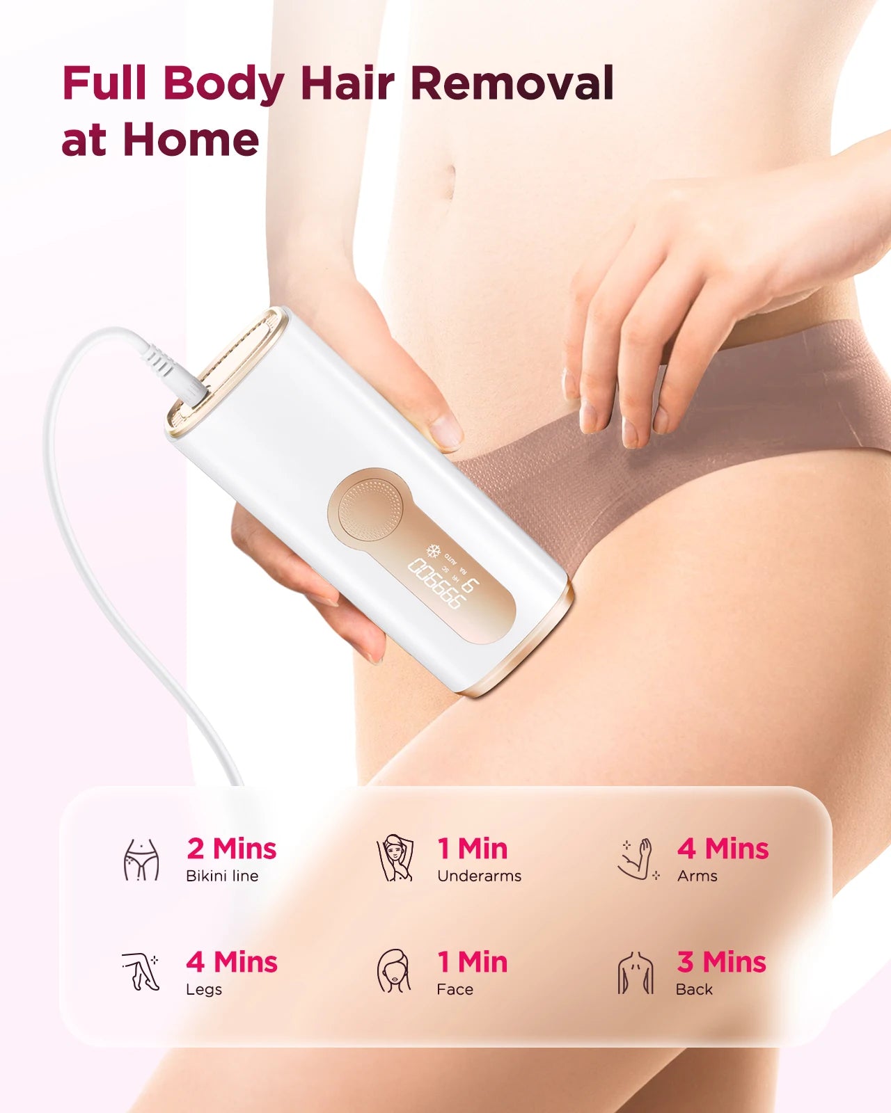 Flash Laser Epilator IPL Hair Removal For Men and Women Body Bikini Facial  Permanant Painless IPL Hair Remover Machine
