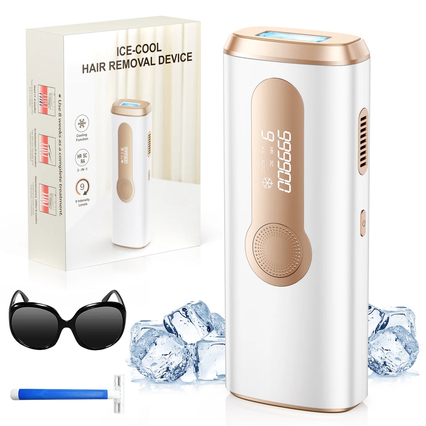 Flash Laser Epilator IPL Hair Removal For Men and Women Body Bikini Facial  Permanant Painless IPL Hair Remover Machine