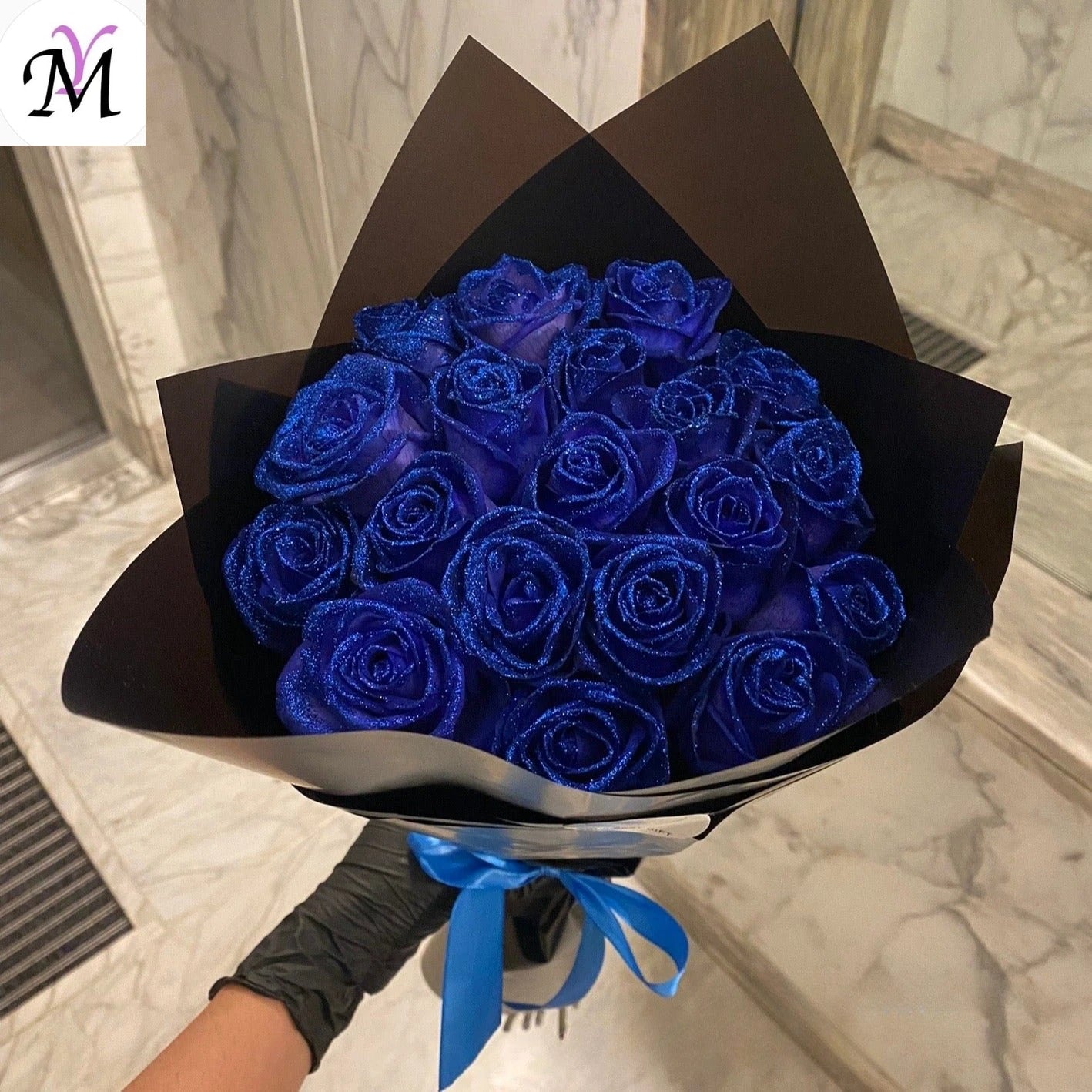 Crystal Glitter Rose Flower