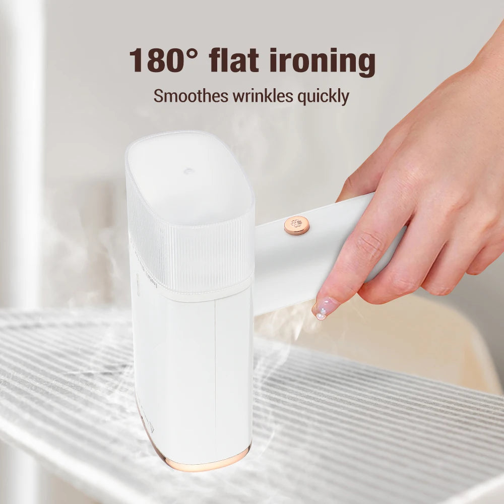 Steam Iron 1000W Folding Mini Garment Hanging Steamer Clothes Ironing Wet Dry Ironing Machine for Home Travel
