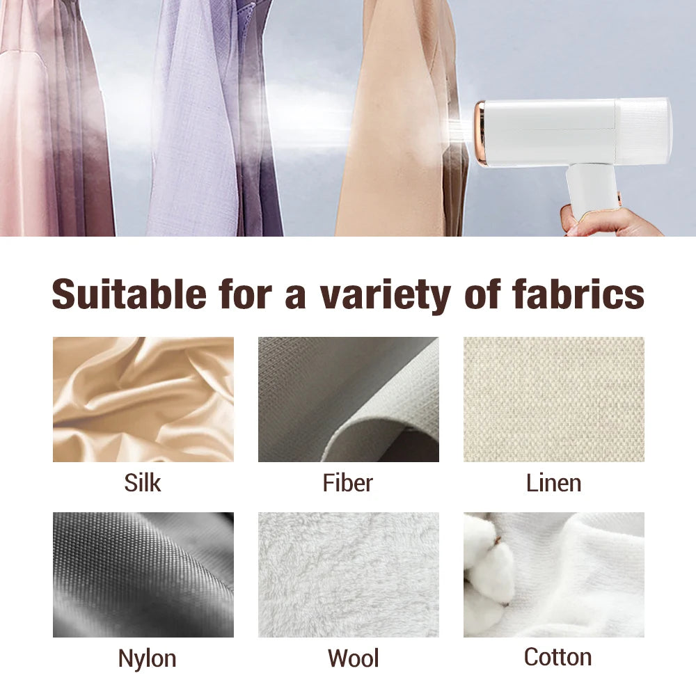 Steam Iron 1000W Folding Mini Garment Hanging Steamer Clothes Ironing Wet Dry Ironing Machine for Home Travel